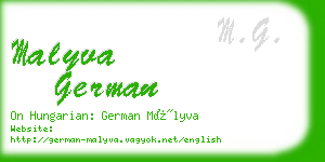 malyva german business card